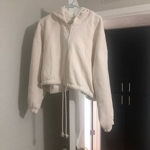 H&M cropped zip up hoodie size XL